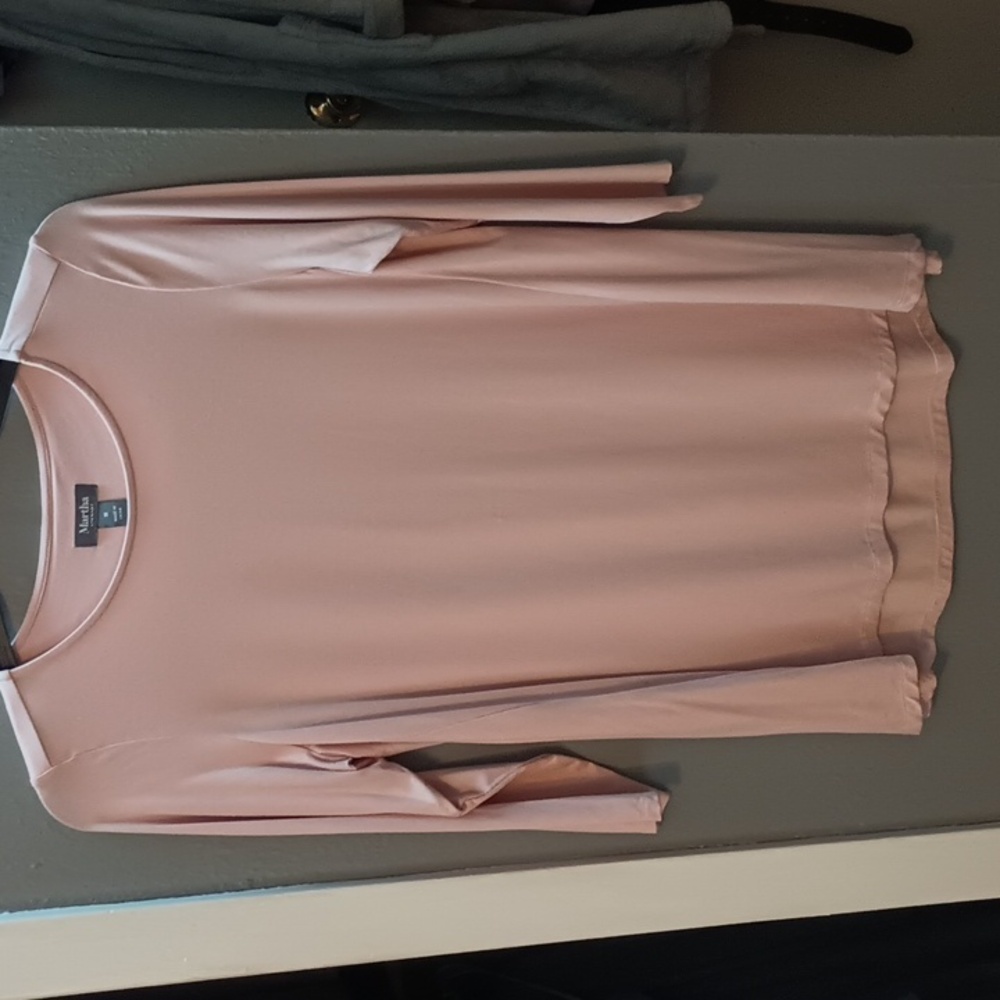 Martha Stewart Scoop Neck Pink Tunic Top